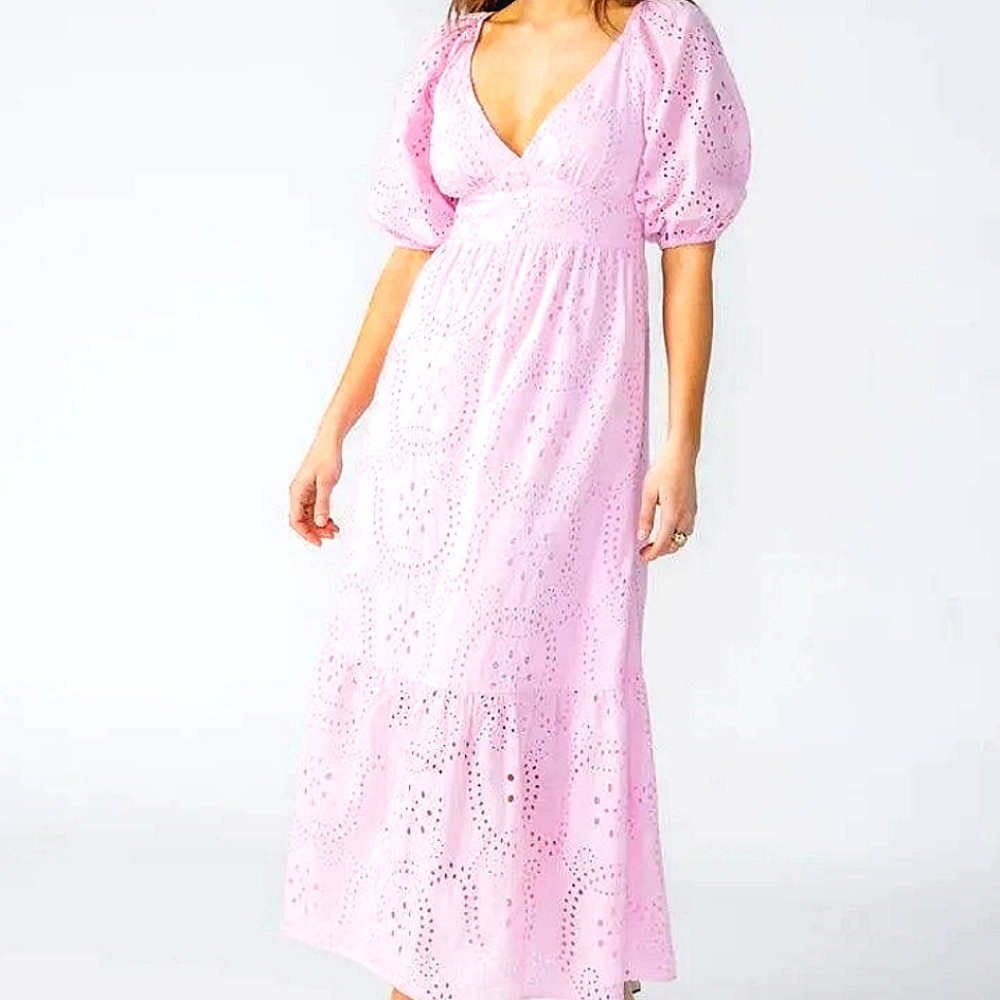 Pink Sanctuary Eyelet Maxi Dress